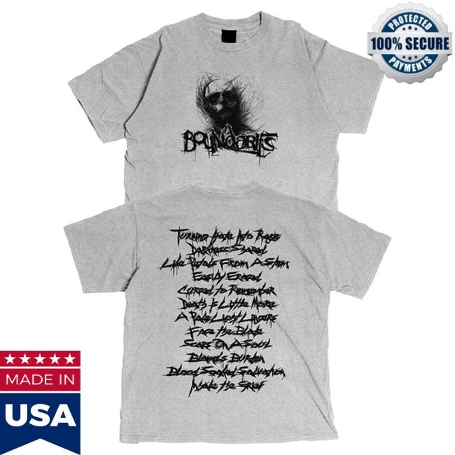 Official Boundaries Merch Store Boundaries CT DILM Tracklist T Shirt (Heather Grey)
