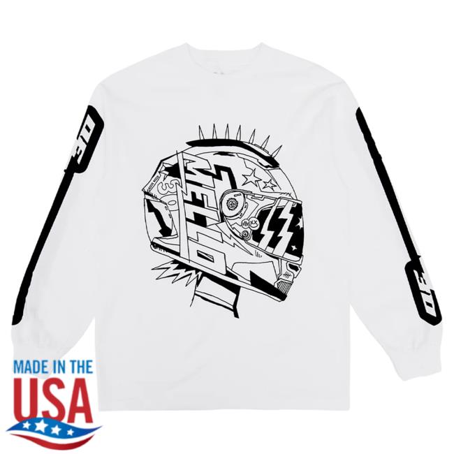 Official Marshmello Apparel Clothing Merch Store Marshmello Racing Helmet L/S Long Sleeve Shirt New Marsh Mello Shop