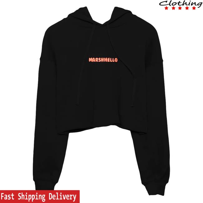 Official Marshmello Merch Store Marshmello Heavy Stitch Women’S Crop Hooded Sweatshirt Marshmello Apparel Clothing Shop Marshmello