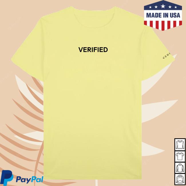 Official Genius Clothing Shop Merch Genius Verified Shirt 2023 Lemon Yellow