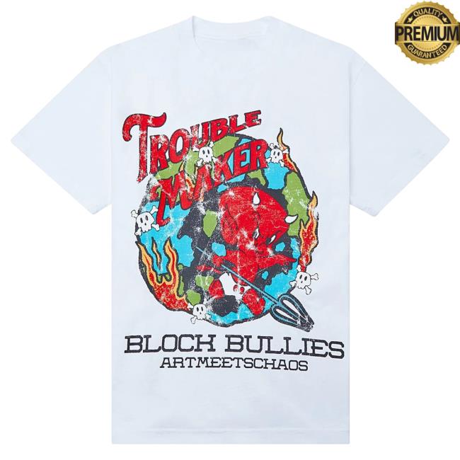 Official Capsule Clothing Store Art Meets Chaos Block Bully Popover Shirt | White Capsule Nyc