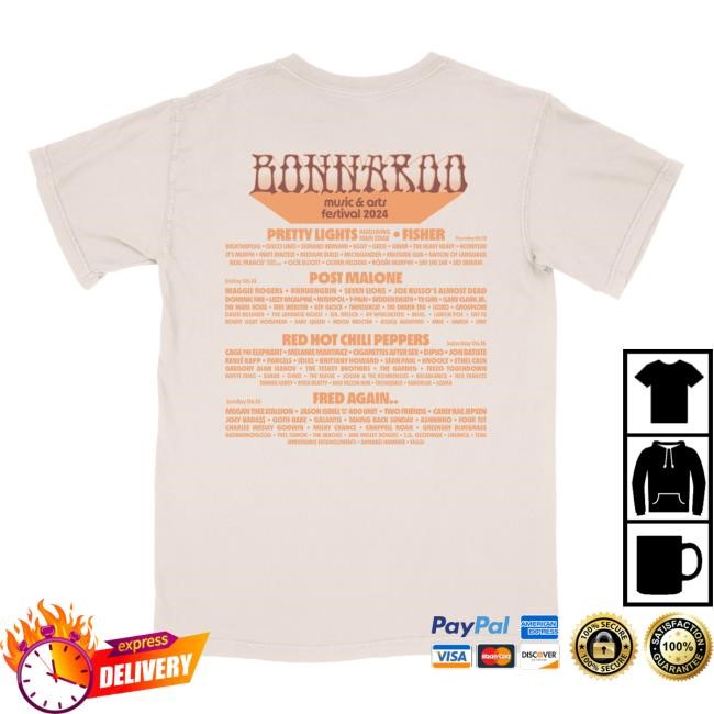 Official Bonnaroo Merch Shop Disco Tower 2024 Lineup New T-Shirt Official Bonnaroo Merch Shop Disco Tower 2024 Lineup New T-Shirt