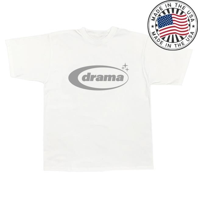 Drama Call Grey Oval T Shirt (White)