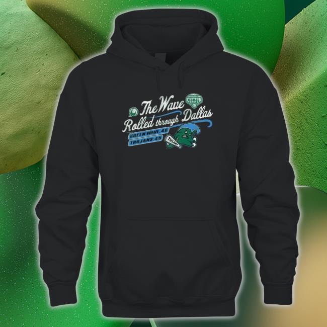 Tulane Green Wave 2023 Cotton Bowl Champions Score Wave Garment Shirt Tulane Green Wave 2023 Cotton Bowl Champions Score Wave Garment Hoodie