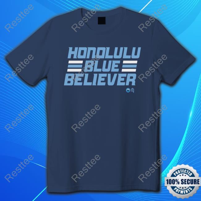 Official Athletelogos Detroit Honolulu Blue Believer Hot Shirt