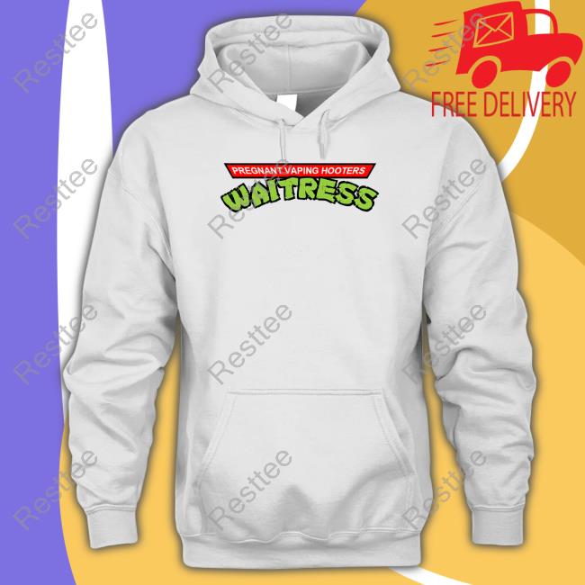 Pregnant Vaping Hooters Waitress Hoodie Official Pregnant Vaping Hooters Waitress Tee
