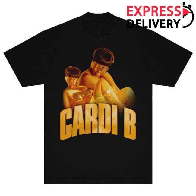 Cardi B Gold Logo Tee Shirt