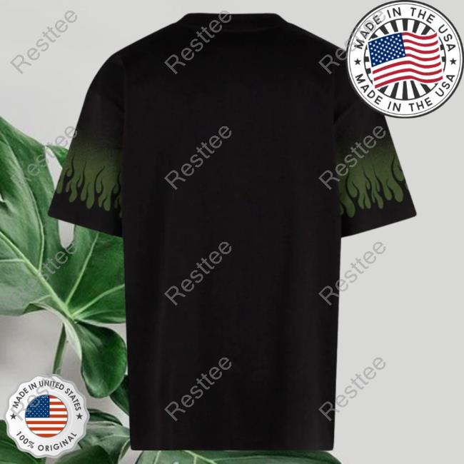 Official Vision Of Super Green Negative Flames Black Shirts Official Vision Of Super Green Negative Flames Black Tshirt