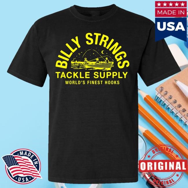 Official Billy Strings Merch Store Shop Billy Strings Tackle Supply T-Shirts (Oxford Pennant)