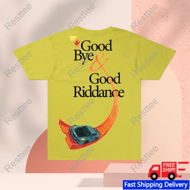 Official Juice Wrld 999Club Clothing Merch Store Shop Rear View Mirror Good Bye & Good Riddance Shirt Yellow