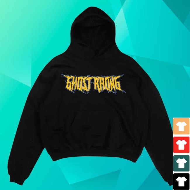 Official Ghost Racing Clothing Blue Flaming Eagle Pullover Hoodie - Black Official Ghost Racing Clothing Blue Flaming Eagle Hoodie - Black