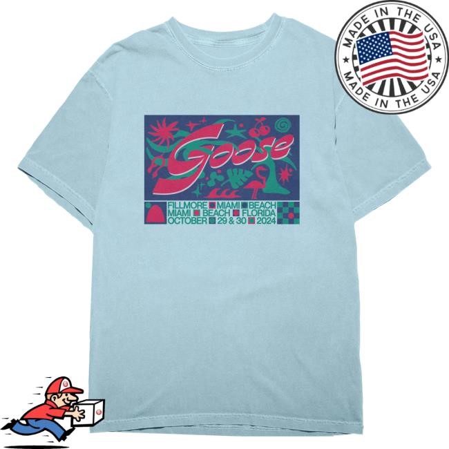 Official Goose The Band Merch Goosetheband Miami - October 2024 Event T Shirt