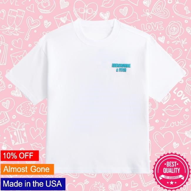 Authentic Minimalist Print Abercrombie And Fitch Graphic Logo Tee