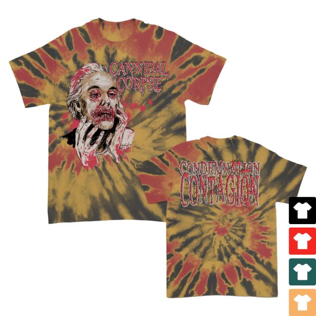 Official Cannibal Corpse Merch Store Condemnation Contagion Tie Dye Shirts Mstrd/Grey/Red Tie-Dye CannibalCorpse