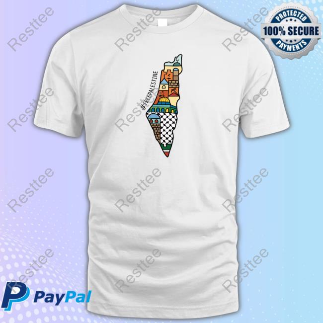 Wear It Proud Tshirt Palestine Map Colourul