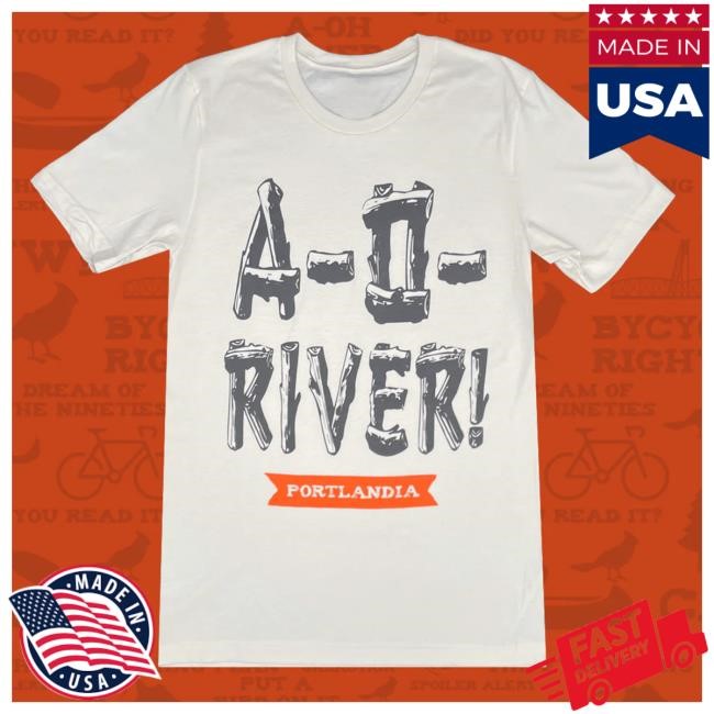 Official Portlandia Clothing Store Portlandia A-O-River Vintage White Shirt 2024