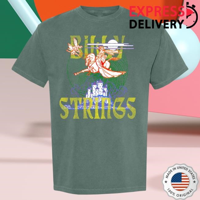 Official Billy Strings Merch Store Shop Billy Strings Green Flying Horse Tee with Dates (Brian Morgante / Flesh & Bone)