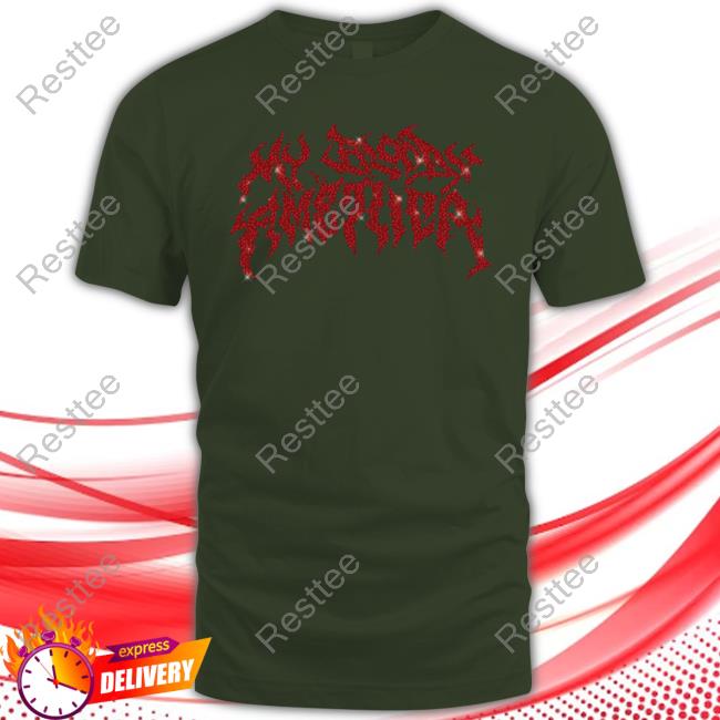 My Bloody America Rhinestone Long Sleeved T Shirt