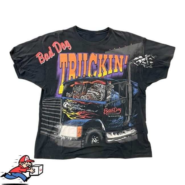 Official Thentwrk Vintage Bad Dog Trucking AOP Shirt 3D All Over Print