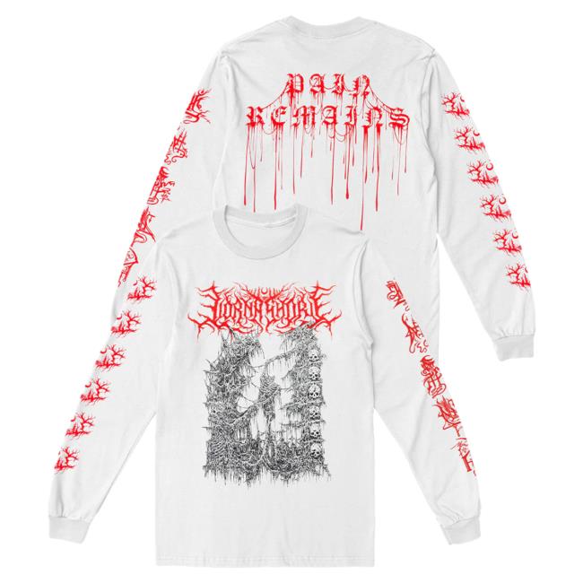 Official Lorna Shore Store Merch Lorna Shore Headless Long Sleeve Shirt New White LornaShore