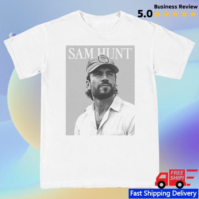 Official Sam Hunt Merch Outskirts 2023 White Photo T-Shirt SamHunt