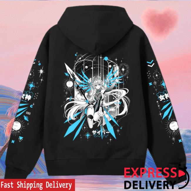 Official Uwumarket Novellusdea Cyber Goddess Hooded Sweatshirt Uwu Market