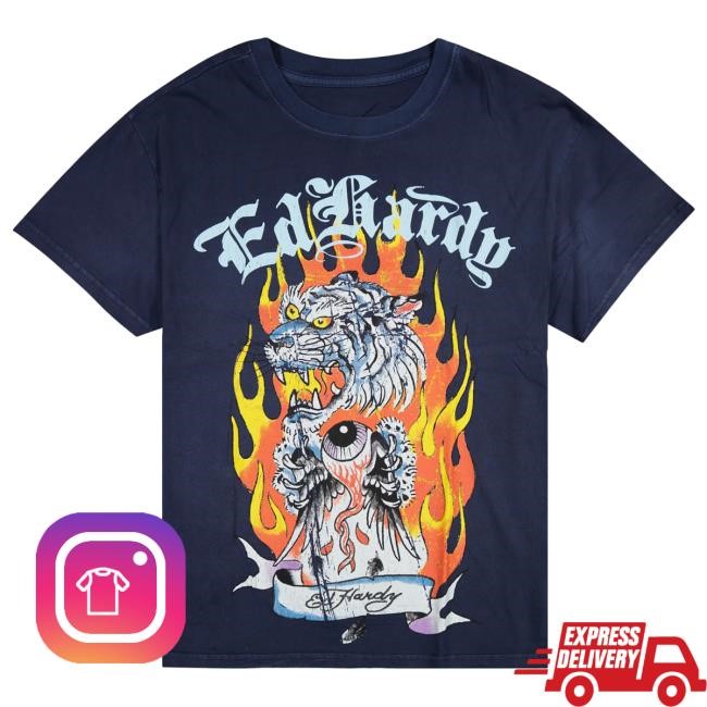 Ed Hardy Tiger Flame Boxy Shirts | Complex Clothing Official