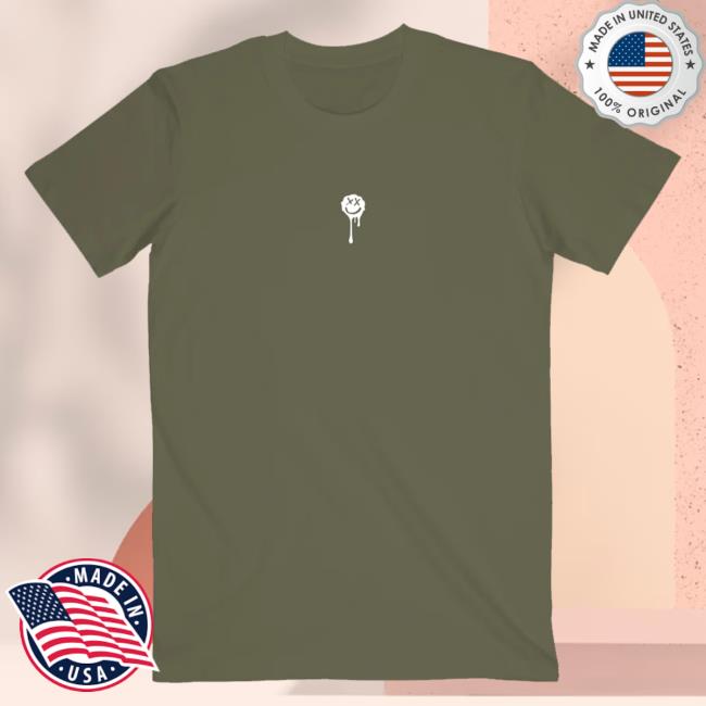 Official Louis Tomlinson Merch Olive Drip Smiley Shirt 2023