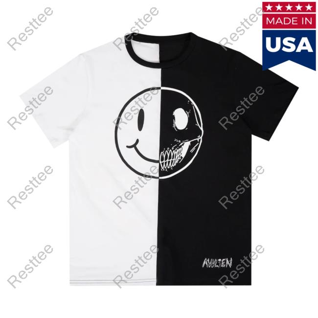 Official Elvis The Alien Ayylien Clothing Split Smiley Tee Shirt