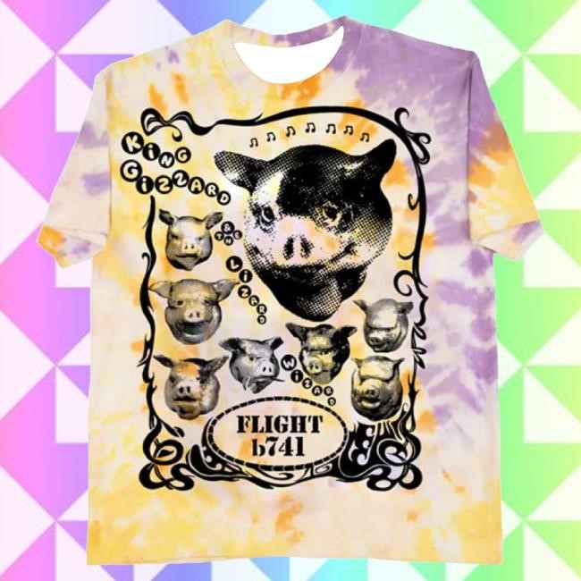 Official Doom Records Merch Store Shop King Gizzard and The Lizard Wizard Pig Tie Dye T Shirt