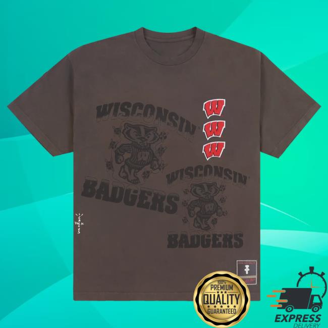 Official Travis Scott Utopia Merch Store CJ X M&N X UNIVERSITY OF WISCONSIN SEAL Attractive Shirt Travis Scott Apparel Clothing TravisScott