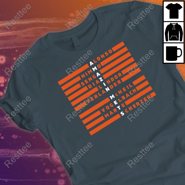 Amazin Mets Alonso Nimmo Senga Diaz Lindor Verlander Mcneil Vogelbach Marte Scherzer Tee Shirt