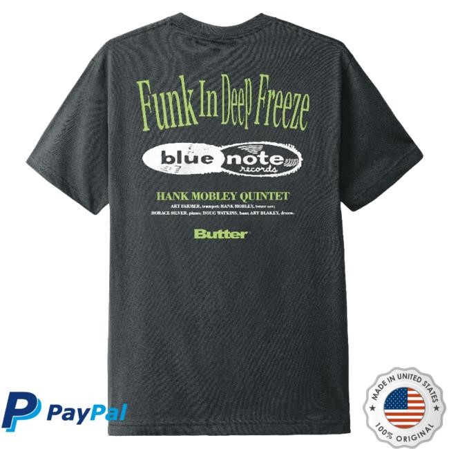Official Blue Note Records Store Blue Note x Butter Goods - Funk T-Shirt Official Blue Note Records Store Blue Note x Butter Goods - Funk Top Shirt