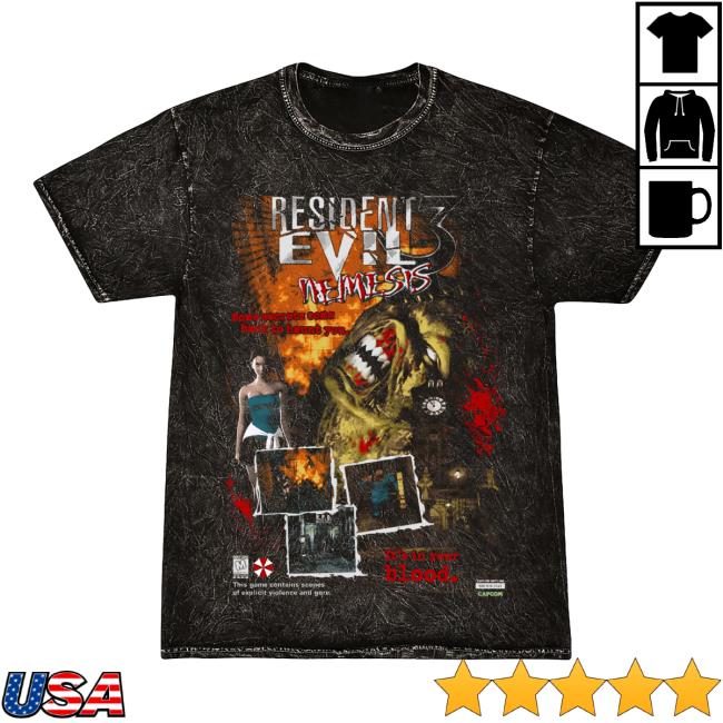 Official Resident Evil 3: Nemesis • Enter The Police Station (Vintage Wash) Shirt Tees