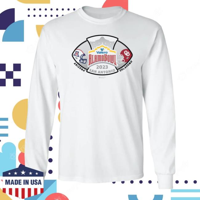 Alamo Bowl Merch 2023 Valero Alamo Bowl 2-Team White Shirt