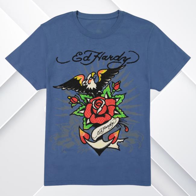 Official Ed Hardy Merch Store Rhinestone Eagle Anchor New Shirt EdHardy Apparel Clothing Shop