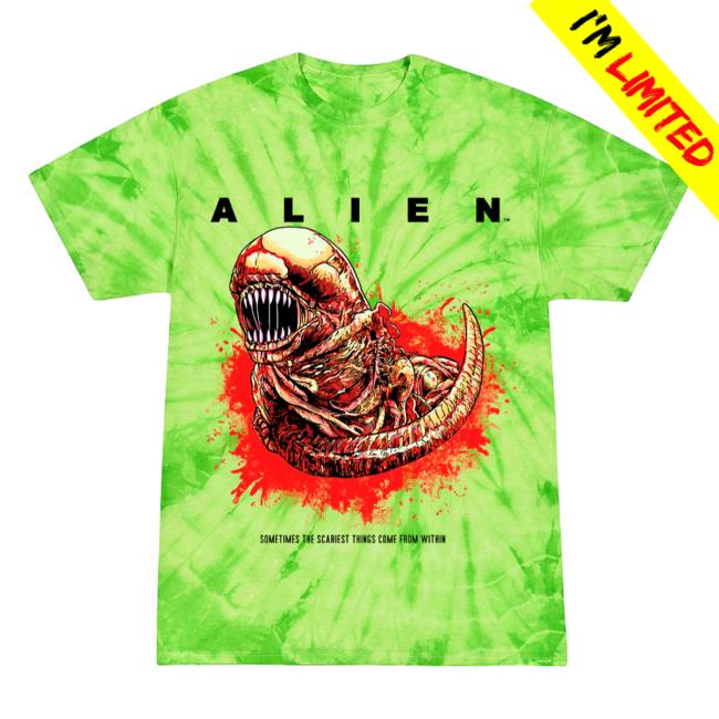 Official Cavity Colors Alien Chestburster 3D Tie Dye Shirt 2023 Cavitycolors