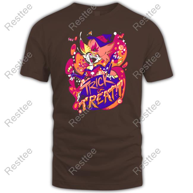 Hazbin Hotel Merch Beelzebub TRICK OR TREAT Shirt Beelzebub TRICK OR TREAT Long Sleeve Tee