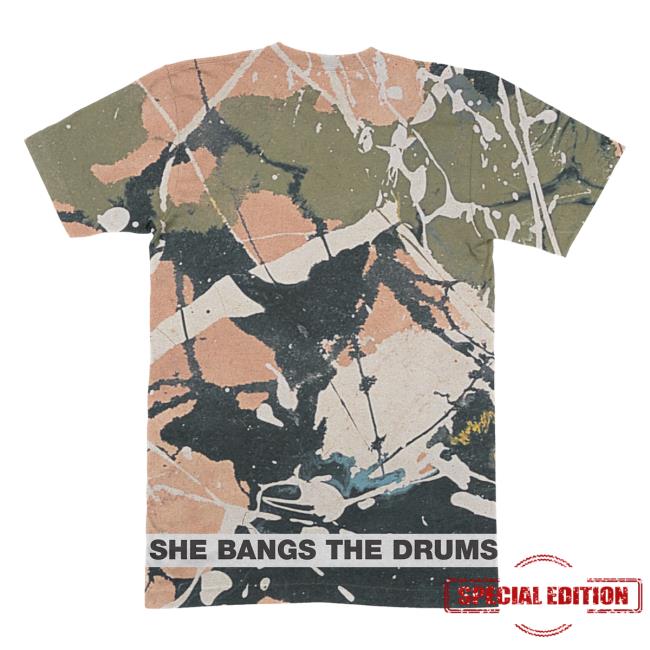 Official She Bangs The Drums All Over Print Shirt Tie Dye 3D AOP Official She Bangs The Drums All Over Print Tee Tie Dye 3D AOP