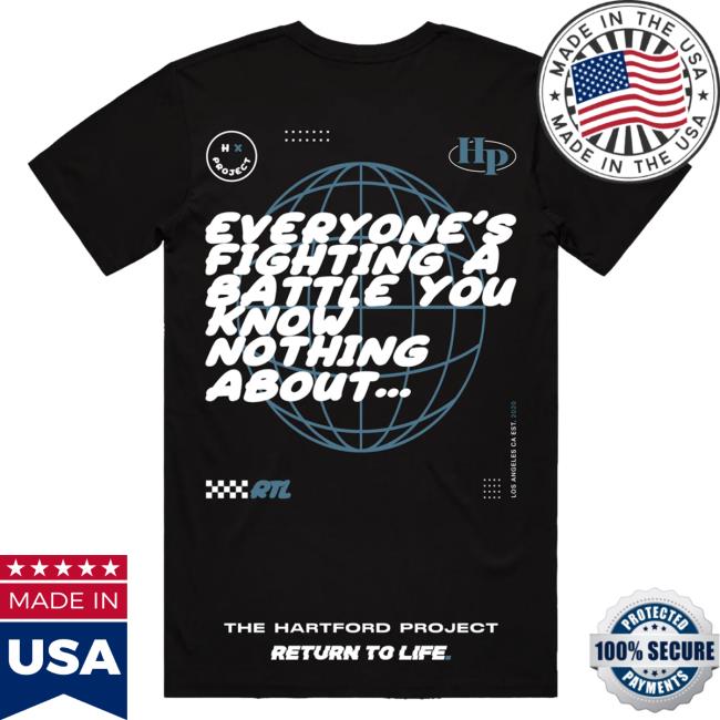 Official Emelia Hartford T-Shirts - Black The Battle Within Hartford Hartfordltd