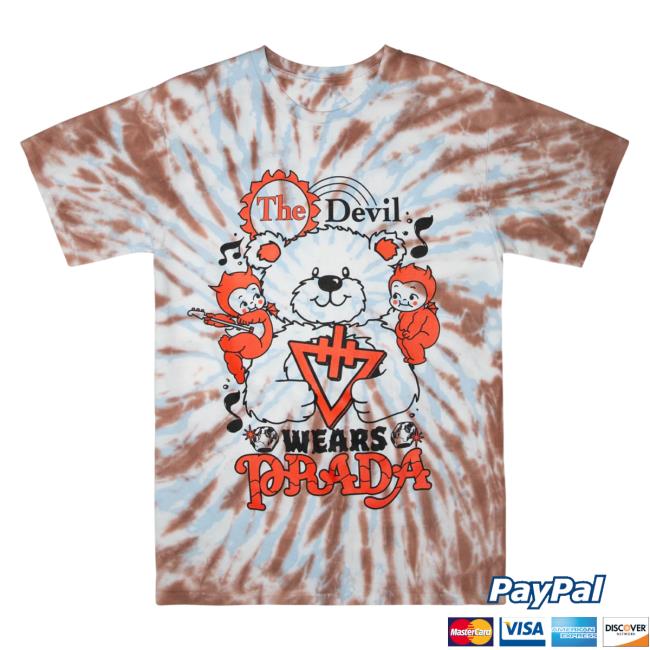 The Devil Wears Prada Tdwp Band Clothing Merch Teddy Bear Tie Dye T Shirt Tdwpband