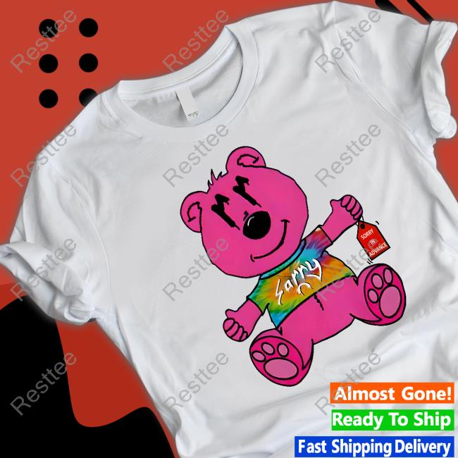 Sorry Pink Bear Long Sleeve T Shirt