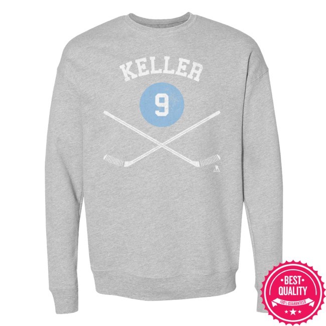 500 LEVEL Clayton Keller Utah Sticks WHT Pullover Sweatshirt
