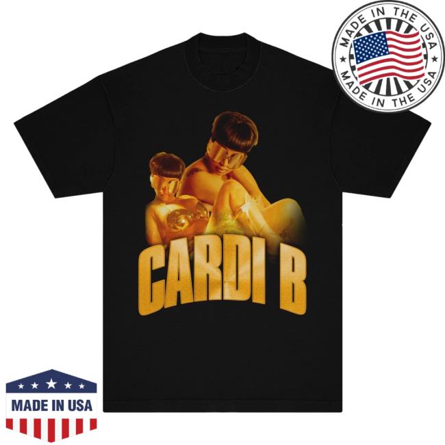 Official Cardi B Merch Store Cardi B Gold Logo Shirt (Black) Cardi B Apparel Clothing Shop CardiB