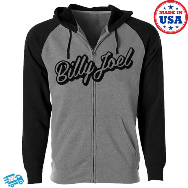 Official Billy Joel Merch Store Billy Joel "Athletic Logo" Zip Attractive Hoodie Billy Joel Shop BillyJoel