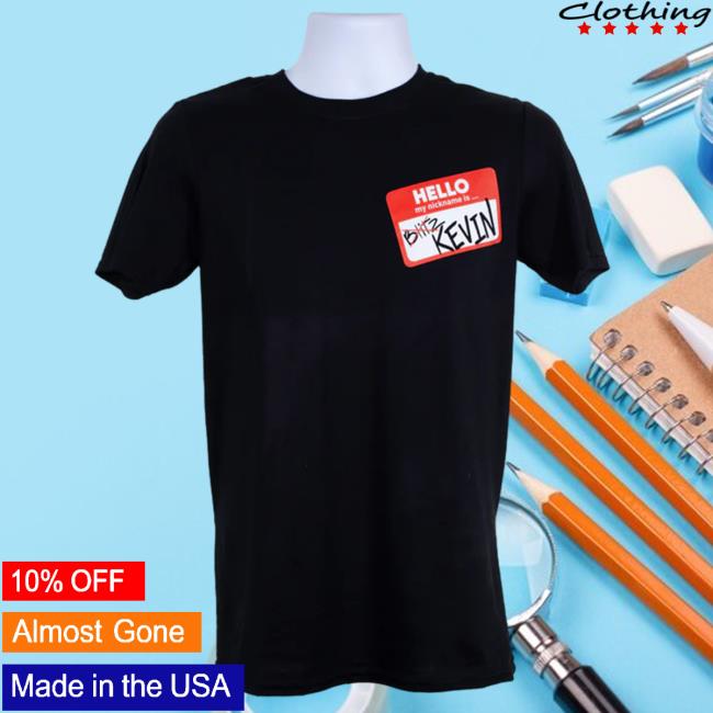 Official Retroware Shop Merch Blitz Hello, My Nickname Is Kevin Tee