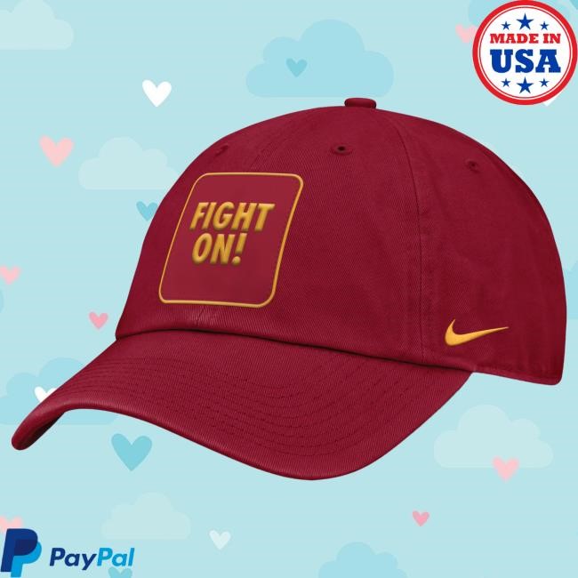 USC Trojans Nike Cardinal Fight On Patch Local Club Unstructured Adjustable Hat USC Bookstores Officical