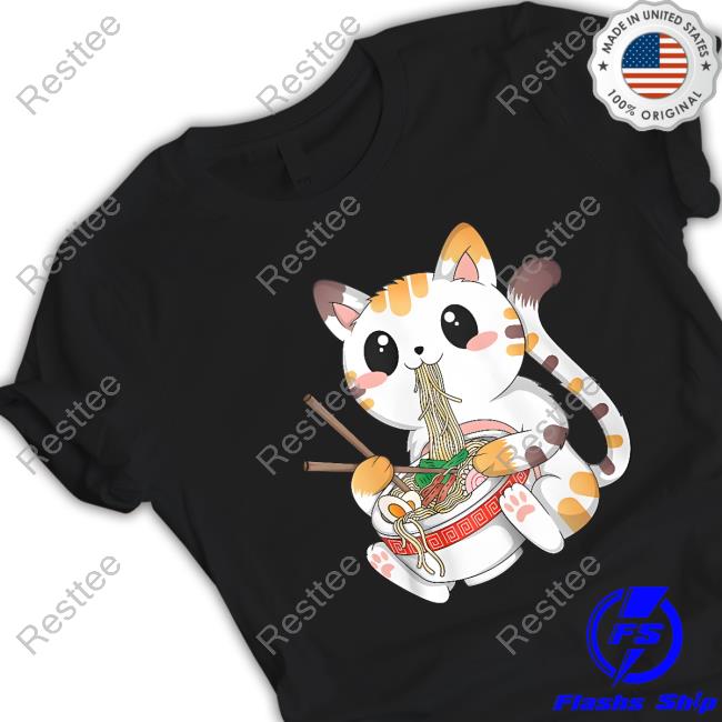 Cat Eat Noodles Tee