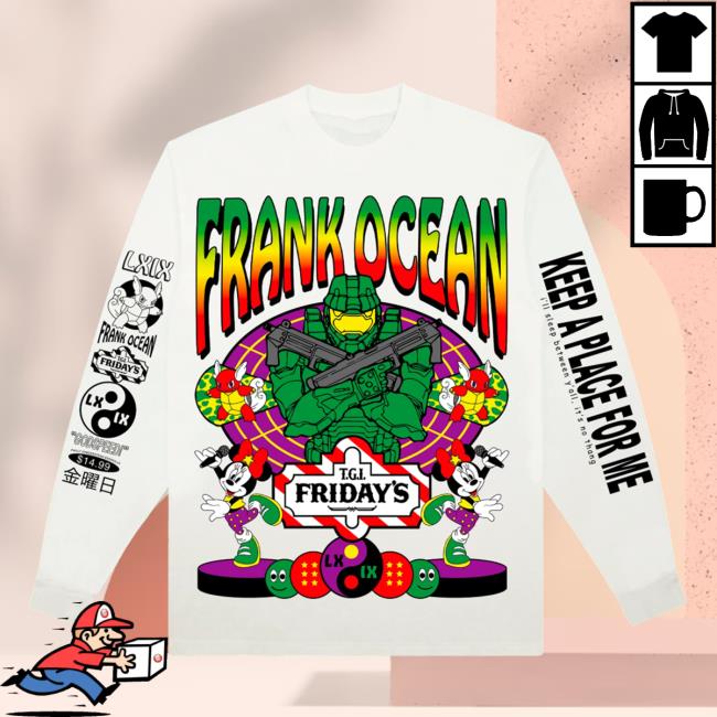 Official Brian Robert Jones Lxix Apparel Halocean Frank Ocean Tgi Friday's Sweaters Vintage White