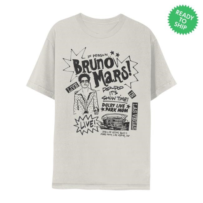 Bruno Mars Official Merch Store – Bruno Mars Live Short Sleeve TShirt